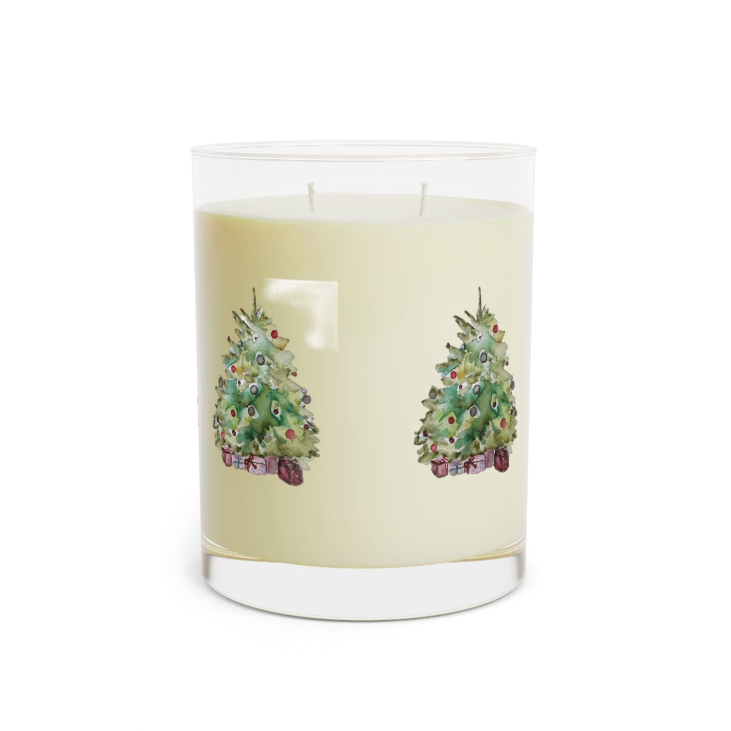 100% Soy Wax Aromatherapy Custom Label Christmas Tree Scented Candle - Full Glass, 11oz