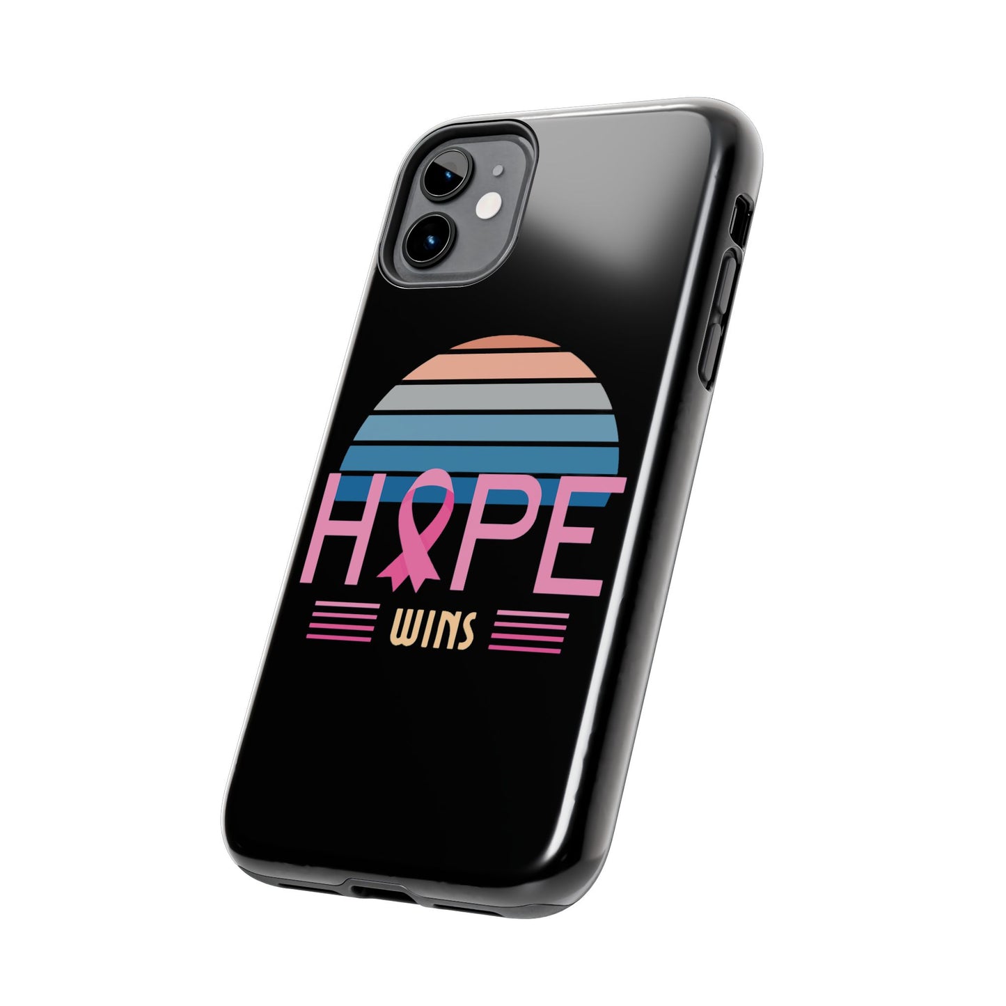 Hope Wins, Cancer Warrior Gift, Support Gift, Breast Cancer Survivor Gift, Cancer Tough Phone Cases, Survivor Gift, Pink Phone iPhone