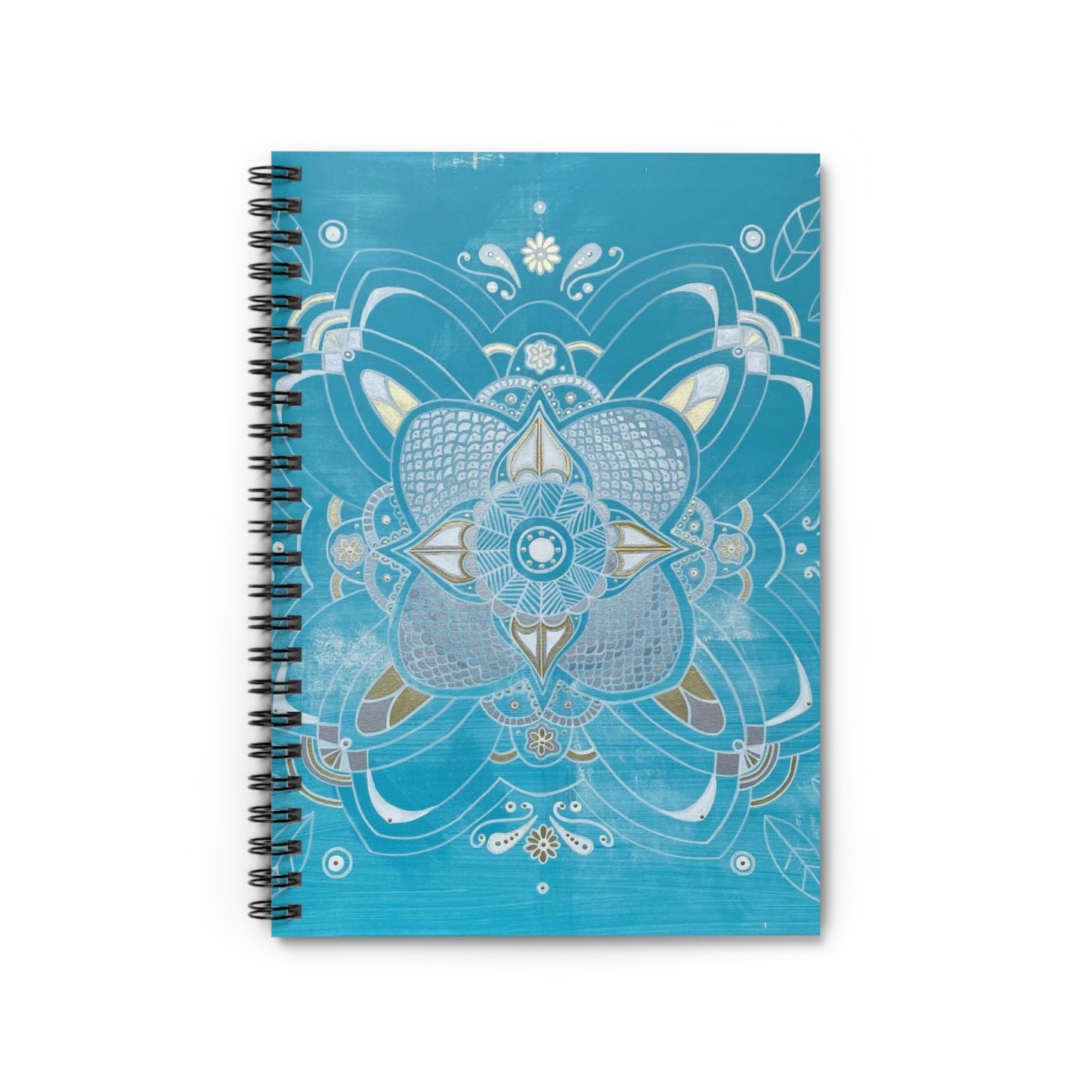 Manifestation GRATITUDE JOURNAL | Daily Journal | Affirmation Journal I Gratitude Journal Mindfulness Blue Mandala Spiral Notebook - Ruled Line