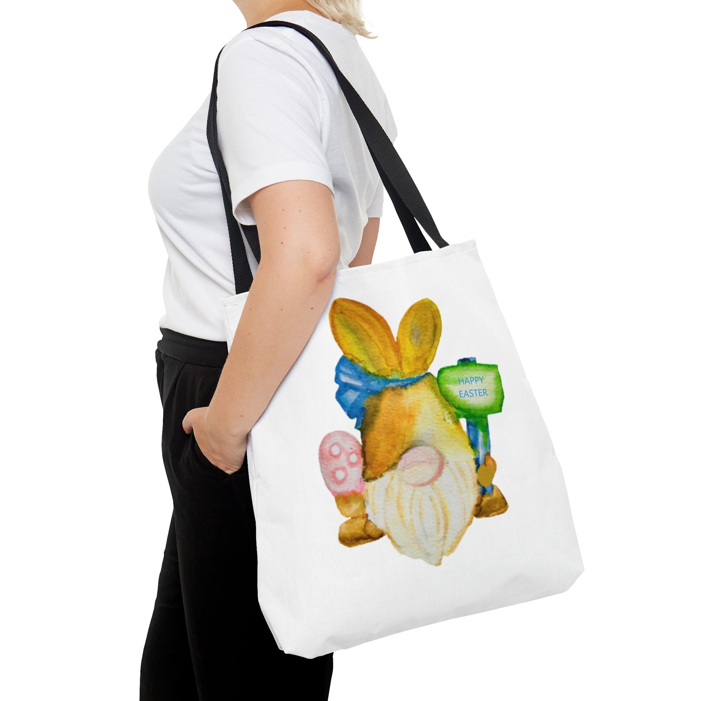 Wing Light Art Designs Happy Easter Bunny Gnome AOP Tote Bag