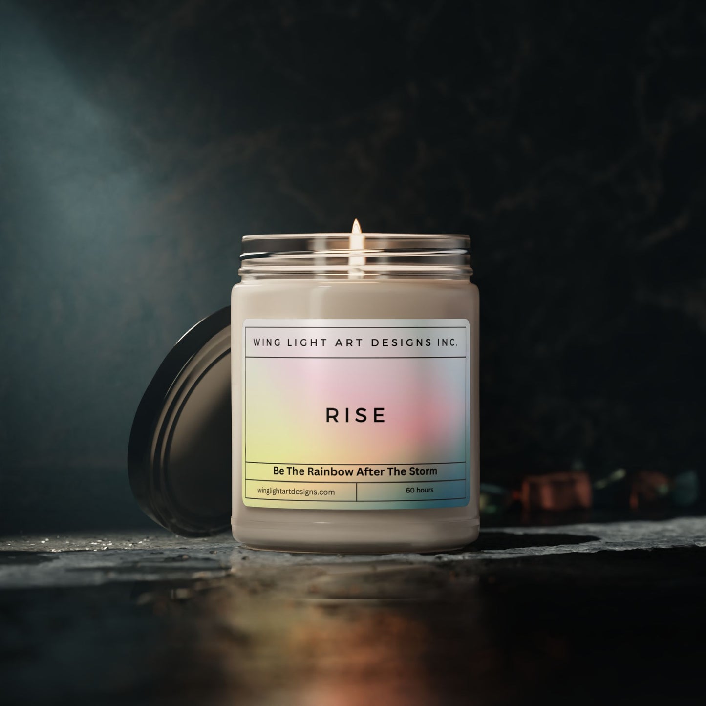 RISE - Be the Rainbow After the Storm When You Just Want To Burn Something Spiritual Scented Soy Candle, 9oz