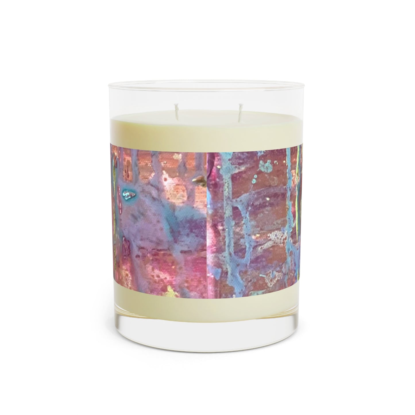 Mauve Abstract Scented Candle - Full Glass, 11oz