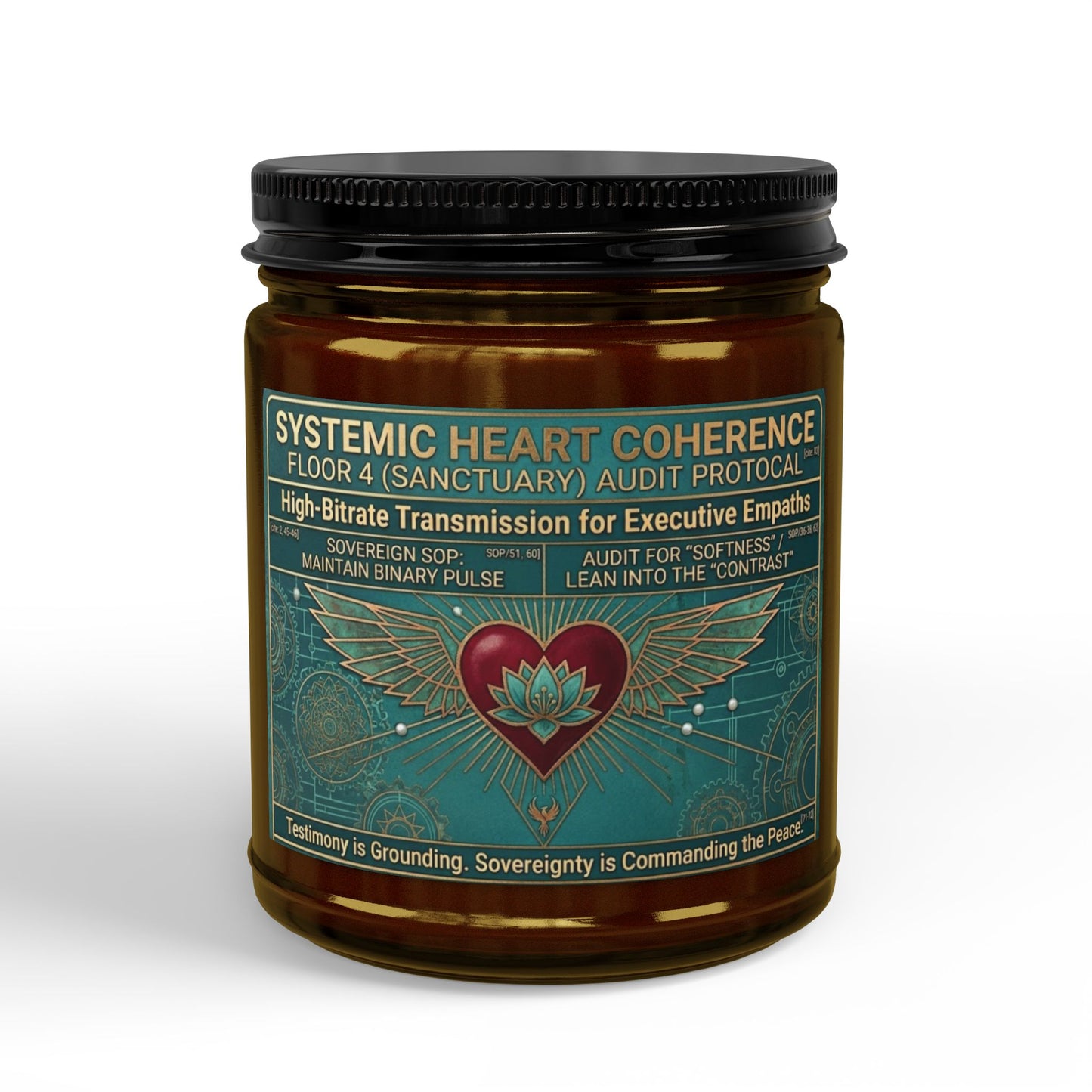 The Sovereign Audit™ Heart Chakra Soy Candle — Systemic Heart Coherence Scented Jar (4oz & 9oz)