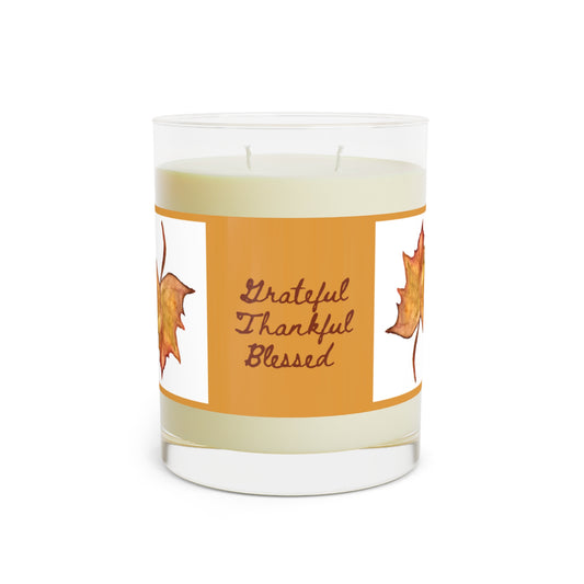 Thanksgiving Candle Favor So very Thankful for you Thanksgiving Table Fall Candle Hostess Gift / 11 oz. Candle Favors Grateful Thankful Blessed Maple Leaves Scented Candle