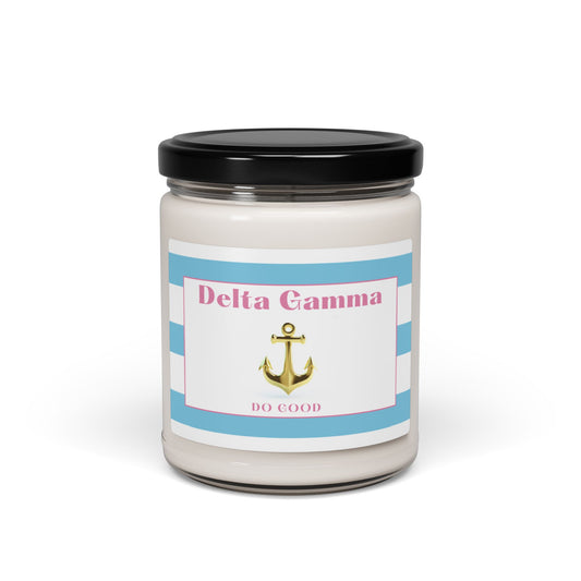 Delta Gamma Sorority House Soy Wax Candle, Greek Life Gift Candle, Gift For Sorority Girl, College Move-In Gift, Eco Friendly 9oz. Soy Candle