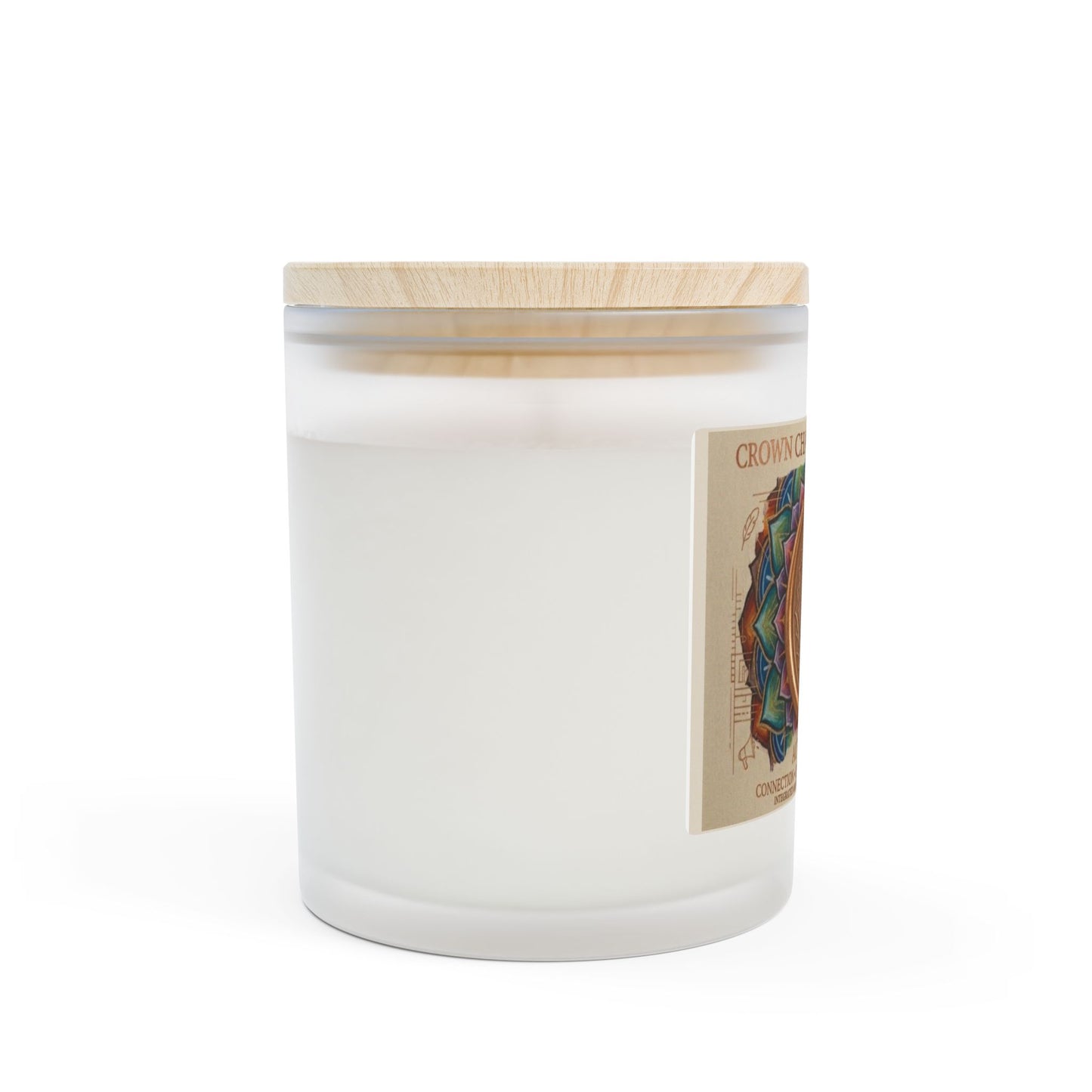 The Sovereign Audit™ Crown Chakra Frosted Glass Candle, 11oz
