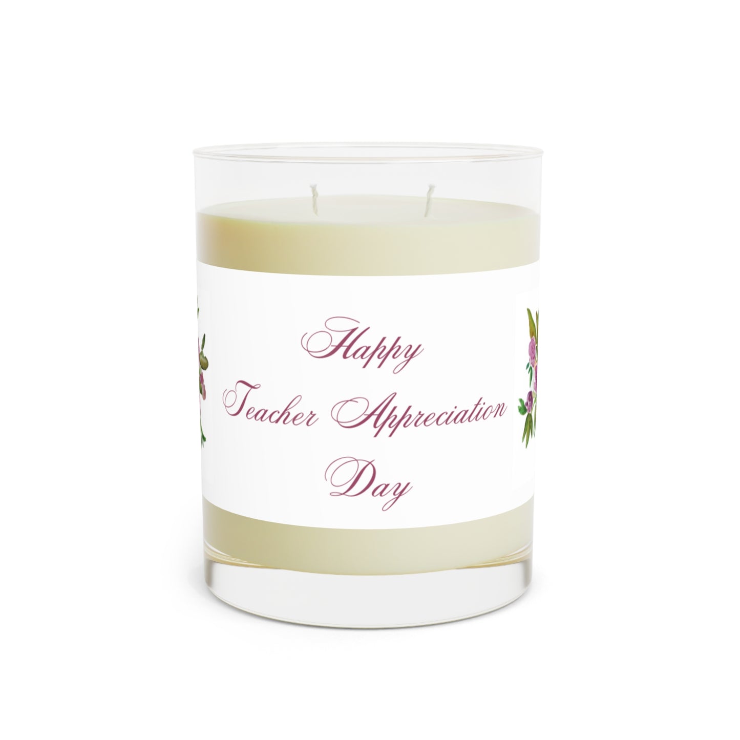 Happy Teacher Appreciation Scented Candle - Full Glass, 11oz
