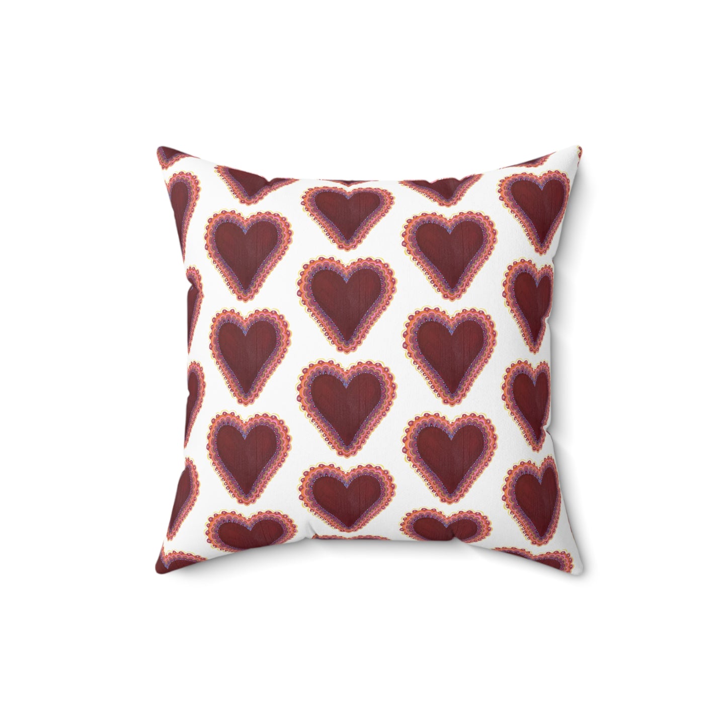 Throw Pillow - You Are So Loved - Valentine's Day, home decor, wedding gift, engagement gift, housewarming gift, cushion cover Frilly Heart Spun Polyester Square Pillow