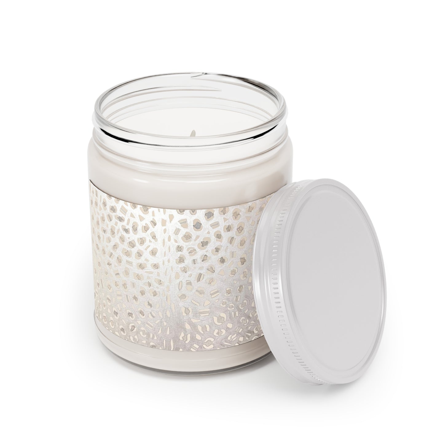 Small Silver Leopard Print Scented Candles, 9oz