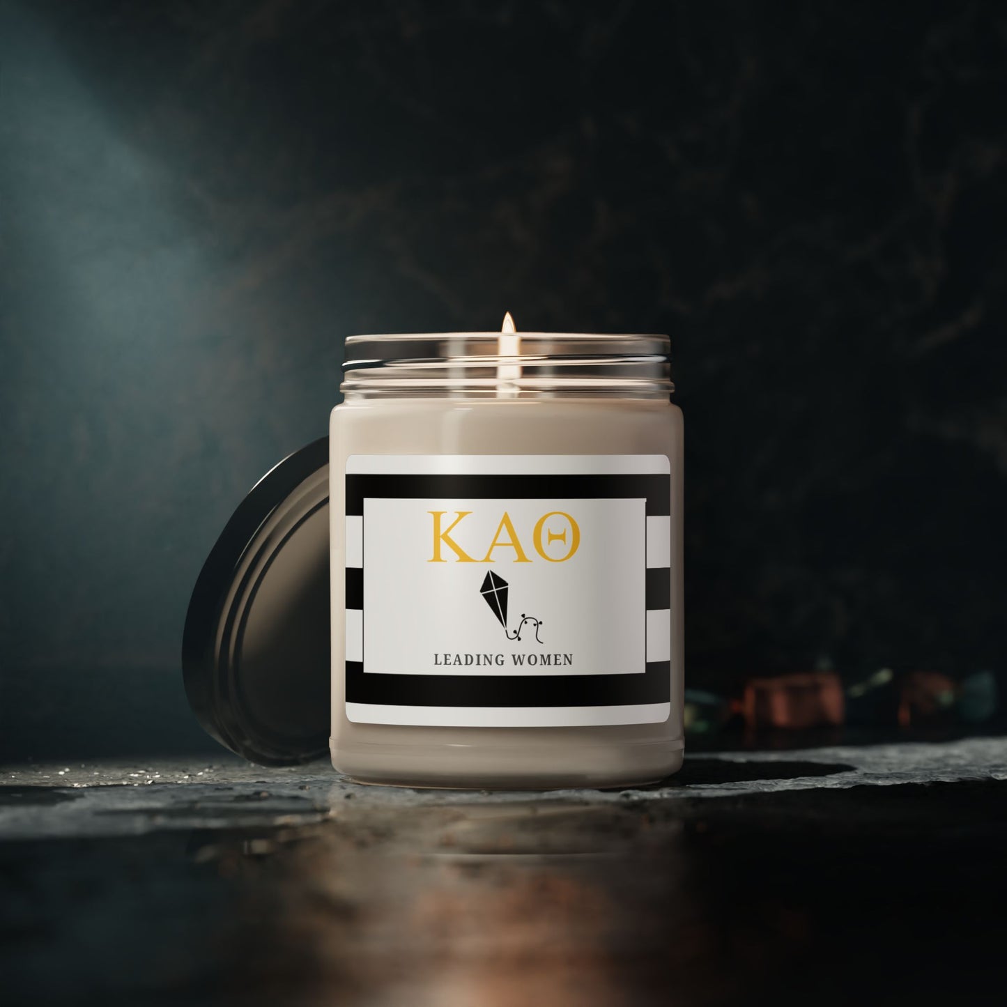 Kappa Alpha Theta Sorority House Soy Wax Candle, Greek Life Gift Candle, Gift For Sorority Girl, College Move-In Gift, Eco Friendly 9oz. Candle Scented Soy Candle, 9oz