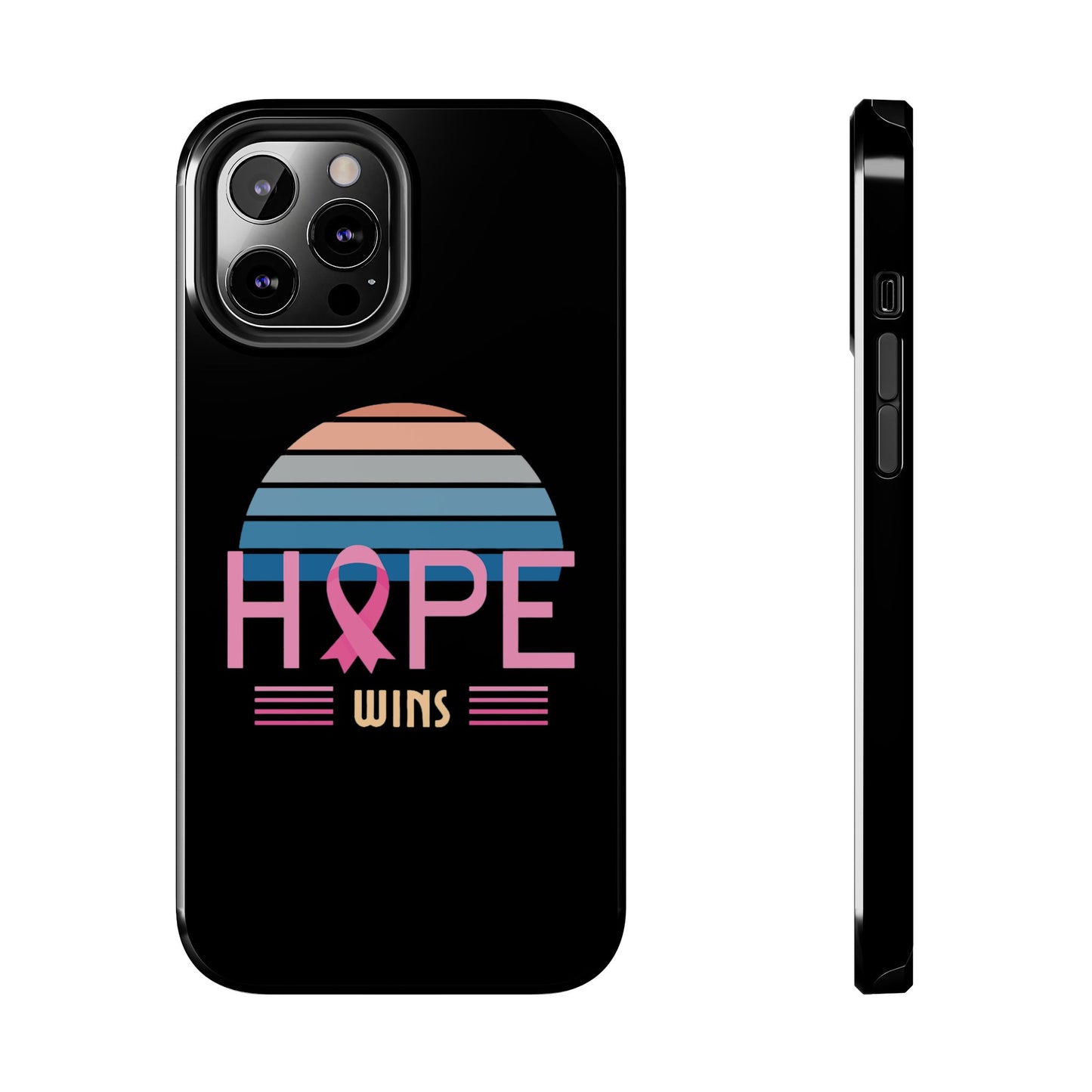 Hope Wins, Cancer Warrior Gift, Support Gift, Breast Cancer Survivor Gift, Cancer Tough Phone Cases, Survivor Gift, Pink Phone iPhone