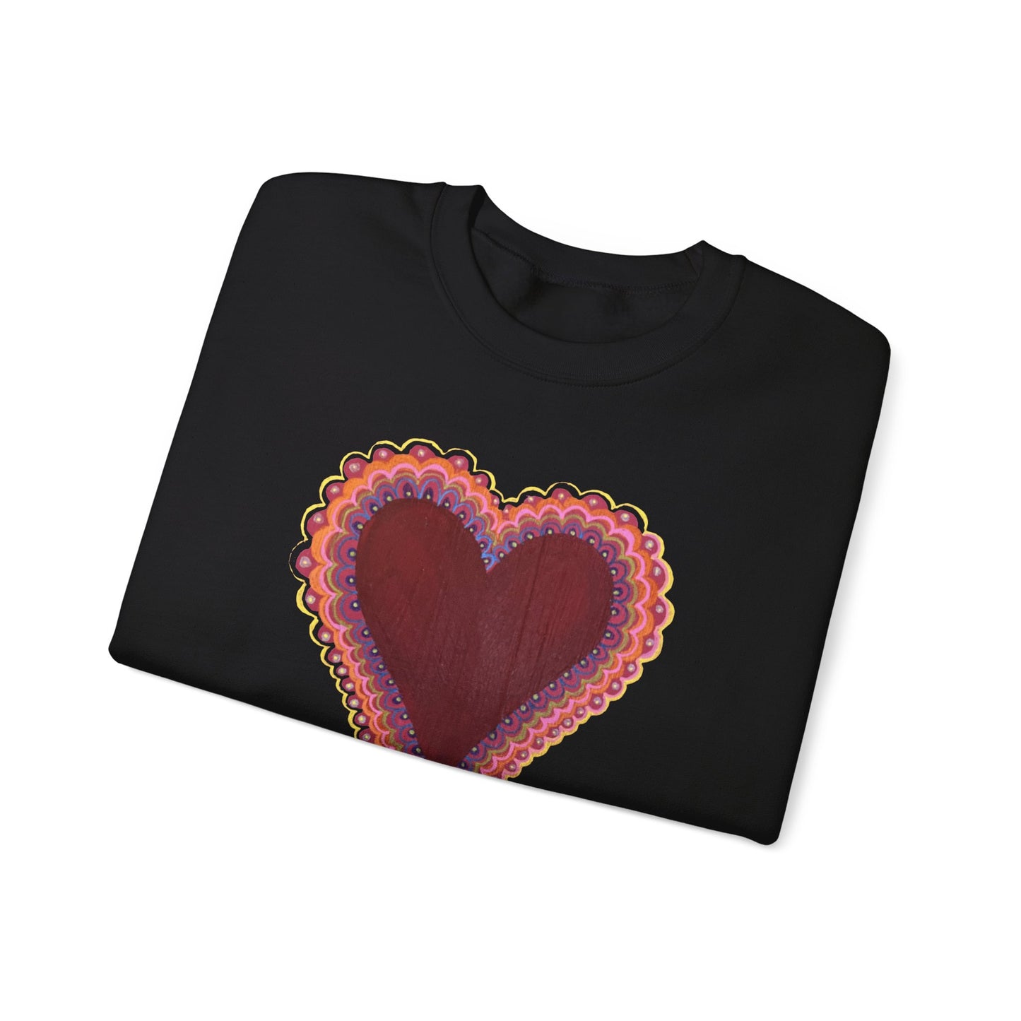 Wing Light Art Designs Frilly Heart Unisex Heavy Blend™ Crewneck Sweatshirt