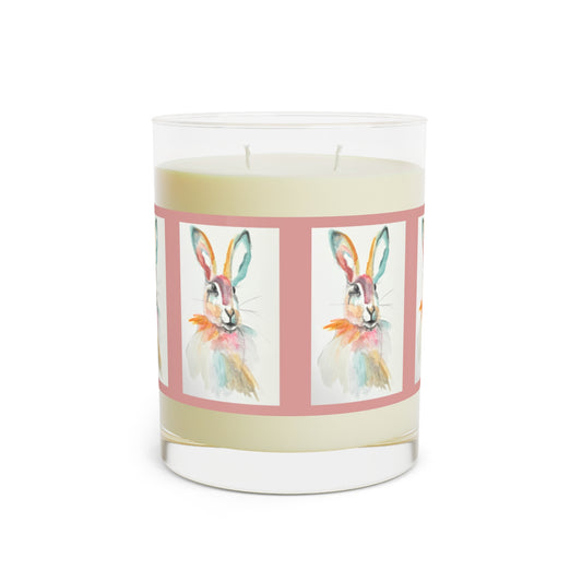 Wing Light Art Designs Watercolor Bunny Scented Candle - Full Glass, 11oz