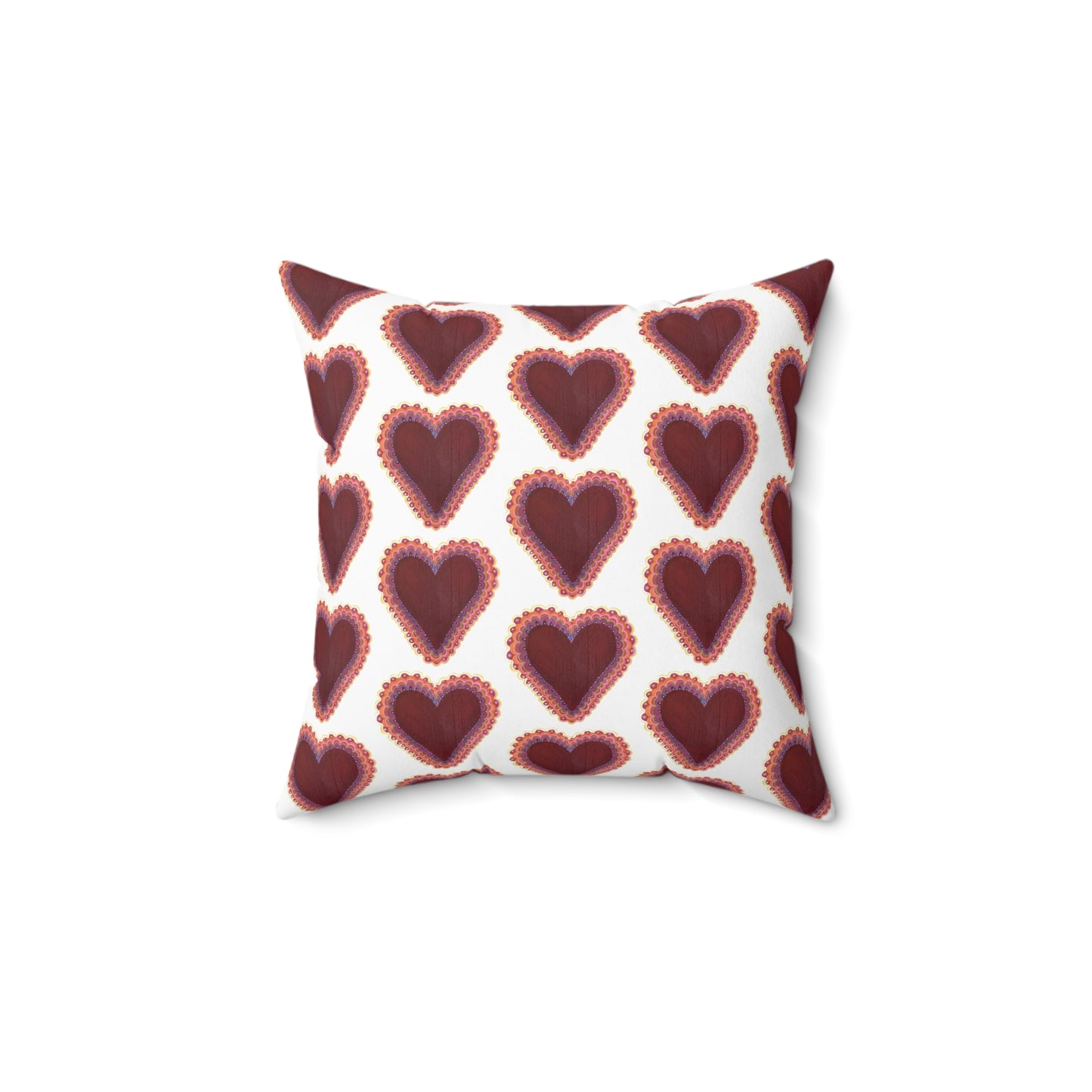 Throw Pillow - You Are So Loved - Valentine's Day, home decor, wedding gift, engagement gift, housewarming gift, cushion cover Frilly Heart Spun Polyester Square Pillow