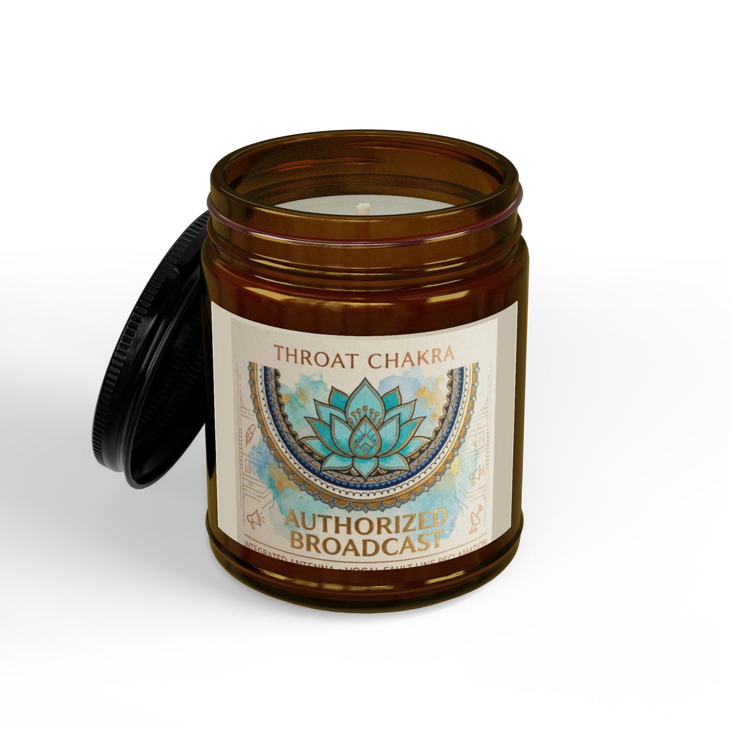 The Sovereign Audit™ Throat Chakra Soy Candle — 'Authorize' Scented Jar (4oz & 9oz)