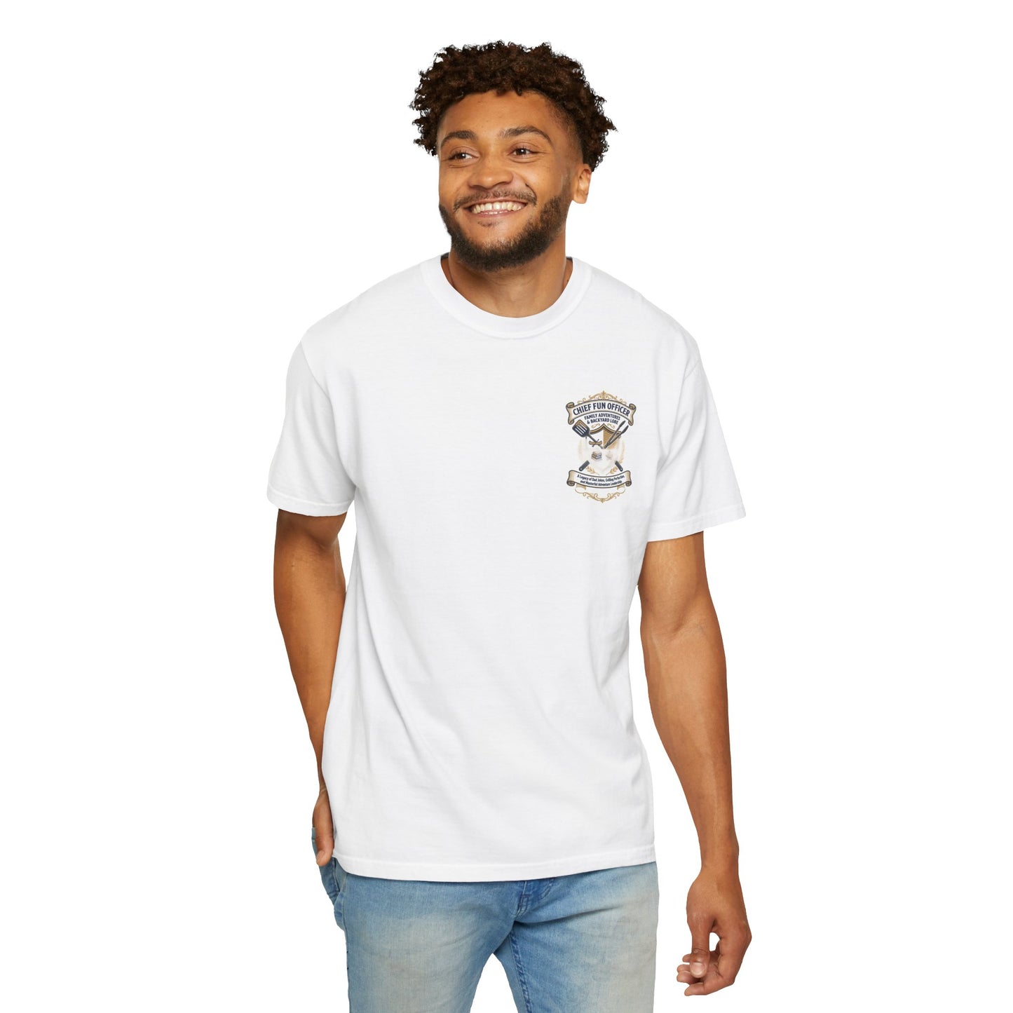Chief Fun Officer Father's Day T-Shirt — Funny Family Backyard BBQ Grill Tee