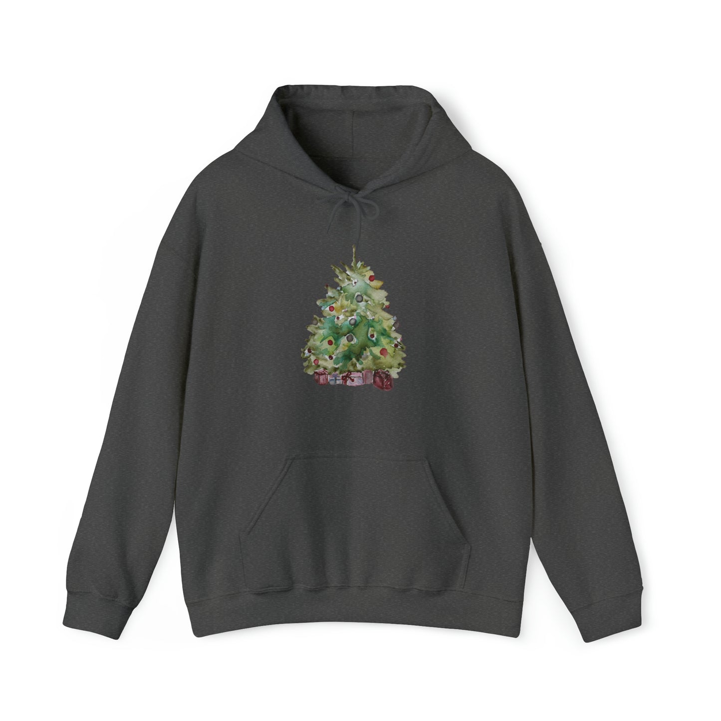 Wing Light Art Designs UNISEX Heavy Blend™ Hooded Sweatshirt, Christmas Trees Hoodie, Christmas Gift Sweatshirt, Merry Xmas Gift Hoodie, Christmas Hoodies for All Genders, Xmas Party Hoodie, Pine Trees Hoodie