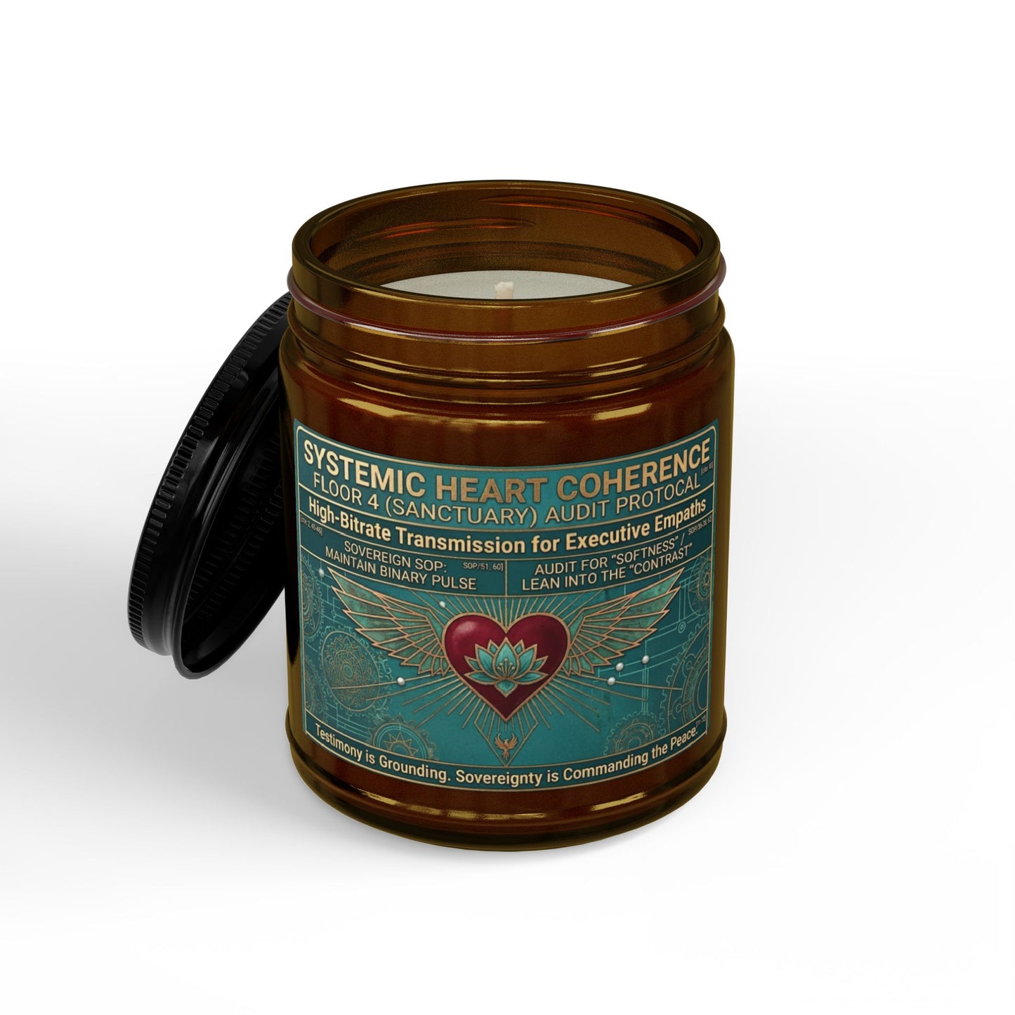 The Sovereign Audit™ Heart Chakra Soy Candle — Systemic Heart Coherence Scented Jar (4oz & 9oz)