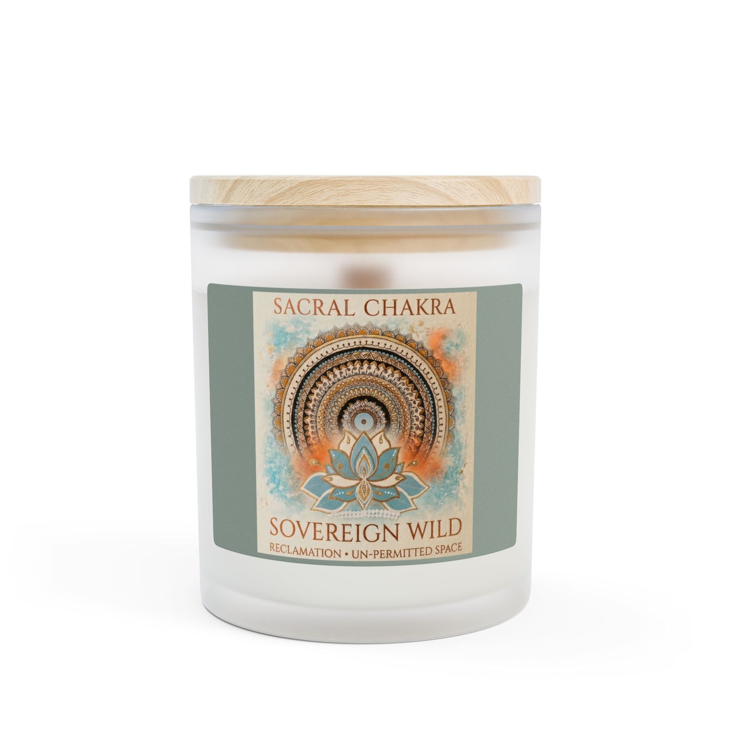 The Sovereign Audit™ Sacral Chakra Frosted Glass Candle — "Sovereign Wild" 11oz