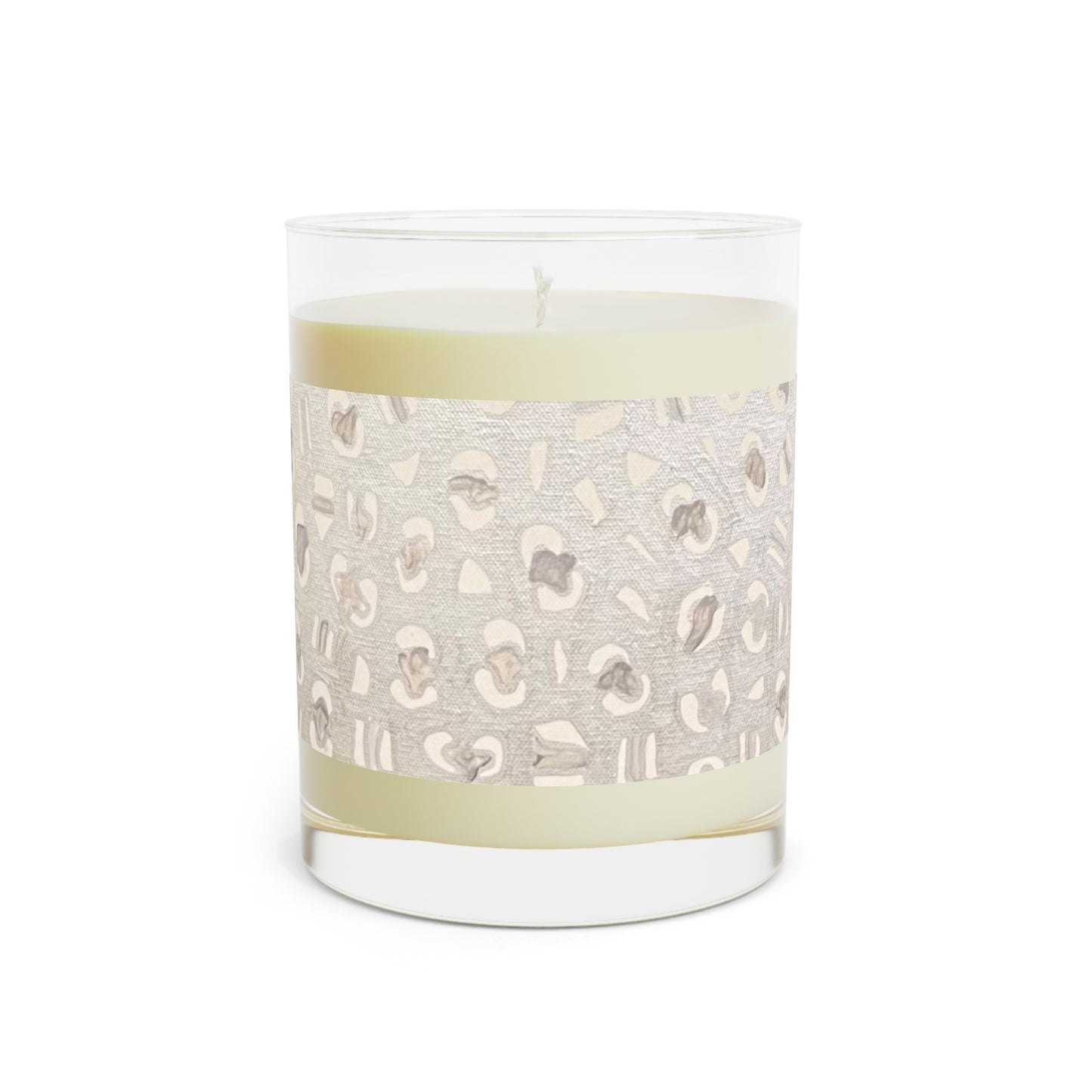 100% Natural Food-Grade Soy Wax Silver Leopard Aromatherapy Scented Candle - Full Glass, 11oz