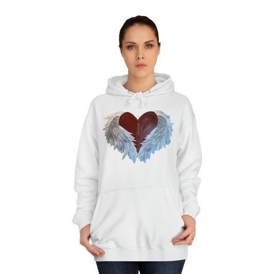 Wing Light Art Designs Healing Heart Unisex College Hoodie