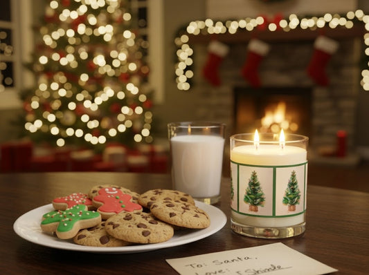 Antique Watercolor Christmas Tree Candle – 11oz Soy