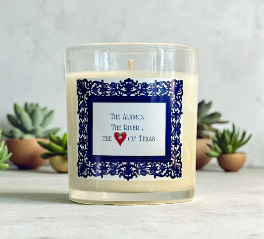 Texas Heart Candle | 11oz Glass Candle, Heart of Texas Decor, Gift for Texan Friends, Home Fragrance, Rustic Candle