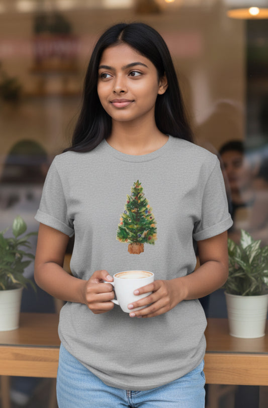 Christmas Tree Comfort Colors T-Shirt, Festive Holiday Tree Shirt, Cozy Xmas Tree Tee, Winter Comfort Colors Apparel, Christmas Party Outfit Antique Christmas Tree Tee