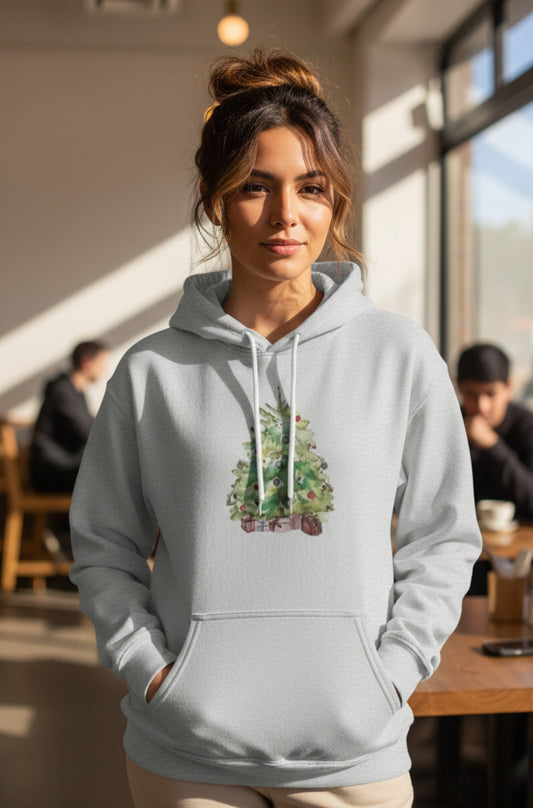 The "Christmas Morning" Hoodie | Super Soft Festive Tree Sweatshirt | Unisex Heavy Blend Holiday Pullover
