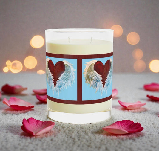 Wing Light Art Designs Healing Heart (blue) Scented Candle - Full Glass, 11oz