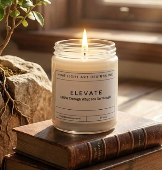 Elevate - Grow Through What You Go Through Motivational For When You Just Want To Burn Something Spiritual Candle Funny Candle Funny Candles Gift for Her Best Friend Gifts Girlfriend Gift