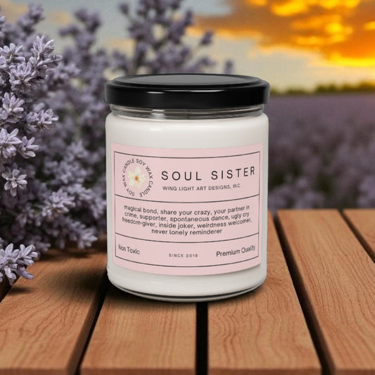 Soy Candle - Soul Sister, Best Friend Birthday Gift, 9oz