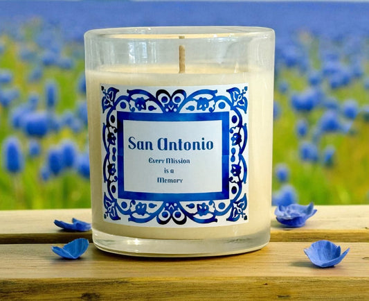 San Antonio Glass Candle, 11oz - Home Décor, Gift for Any Occasion, Aromatherapy, Travel Souvenir, Custom Candle