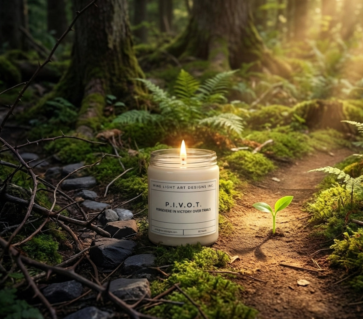 P.I.V.O.T. Persevere in Victory over Trials or When You Just Want To Burn Something Spiritual Candle Funny Candle Funny Candles Gift for Her Best Friend Gifts Girlfriend Gift Scented Soy Candle, 9oz