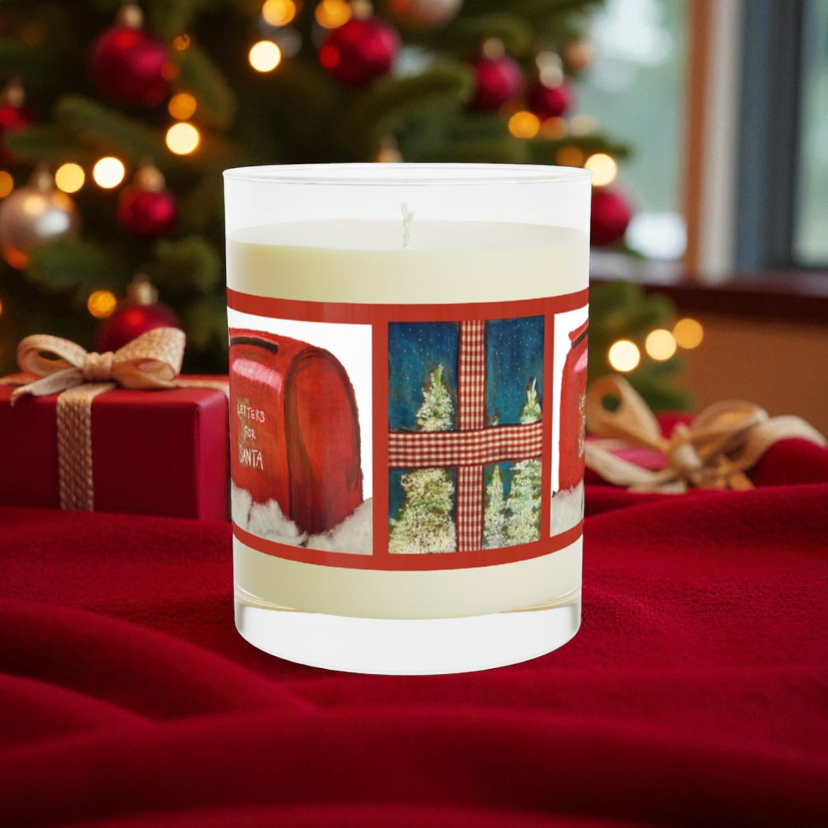 Wing Light Art Designs Letters for Santa Scented Candle - Full Glass, 11oz