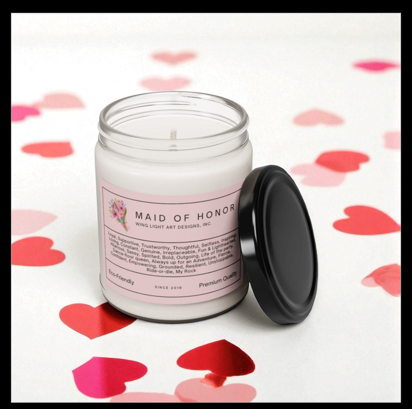 Bridesmaid Maid of Honor Gift For Bridesmaids - Scented Candle Maid of Honor Scented Soy Candle - Eco-Friendly Gift for Bridesmaids & Celebrations