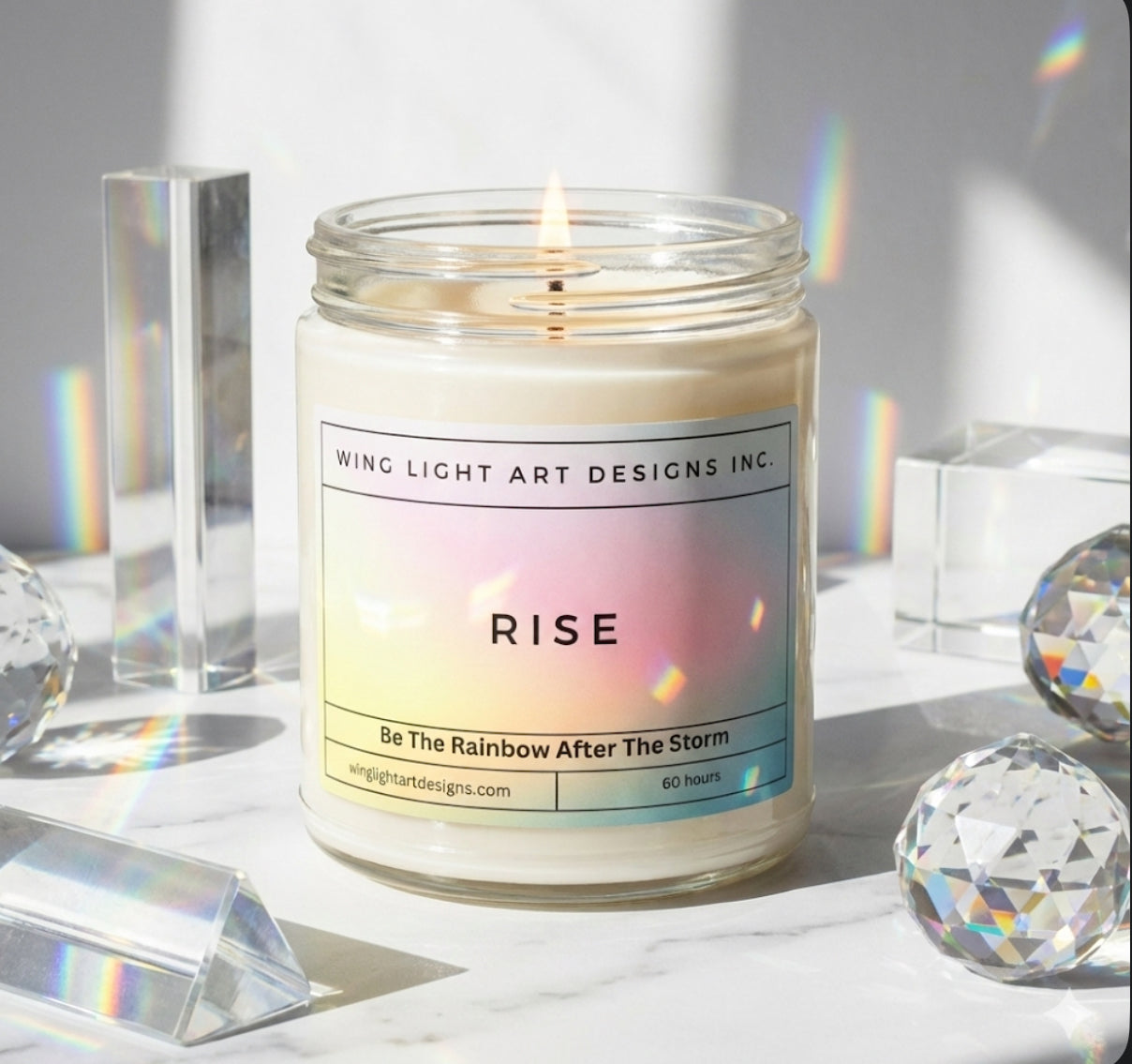 RISE - Be the Rainbow After the Storm When You Just Want To Burn Something Spiritual Scented Soy Candle, 9oz