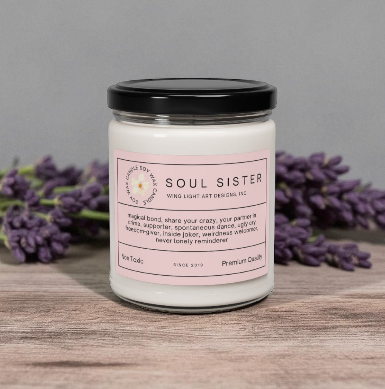 Soy Candle - Soul Sister, Best Friend Birthday Gift, 9oz