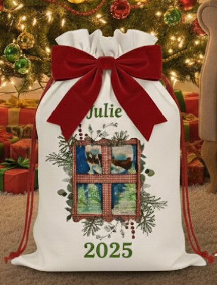 Santa bag, oversized Santa sack, Christmas bag, Personalized Christmas bag, bag for presents, Christmas gift, custom Santa sack Gift Bag