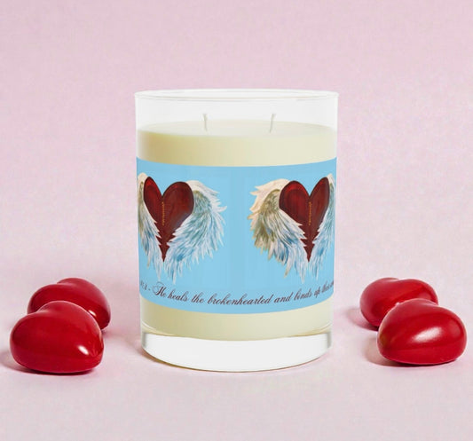 Wing Light Art Designs Healing Heart Scented Candle - Full Glass, 11oz