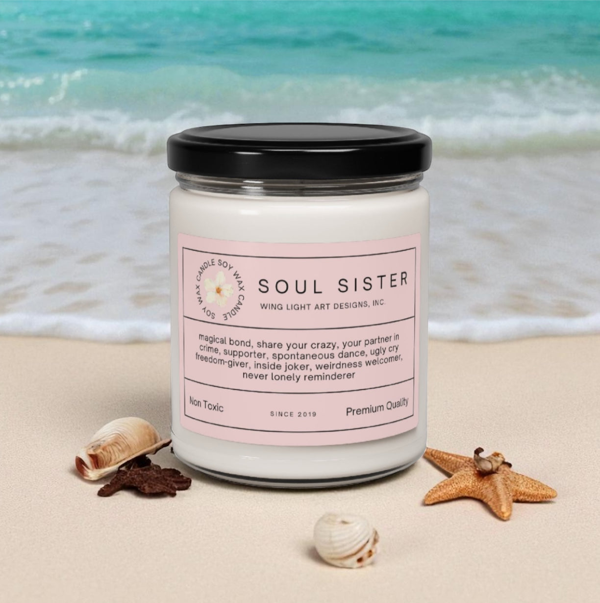 Soy Candle - Soul Sister, Best Friend Birthday Gift, 9oz