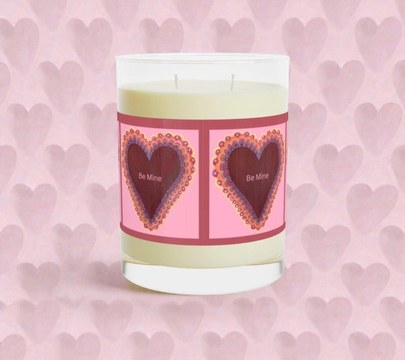 Wing Light Art Designs Conversation Hearts Scented Candle - Full Glass, 11oz