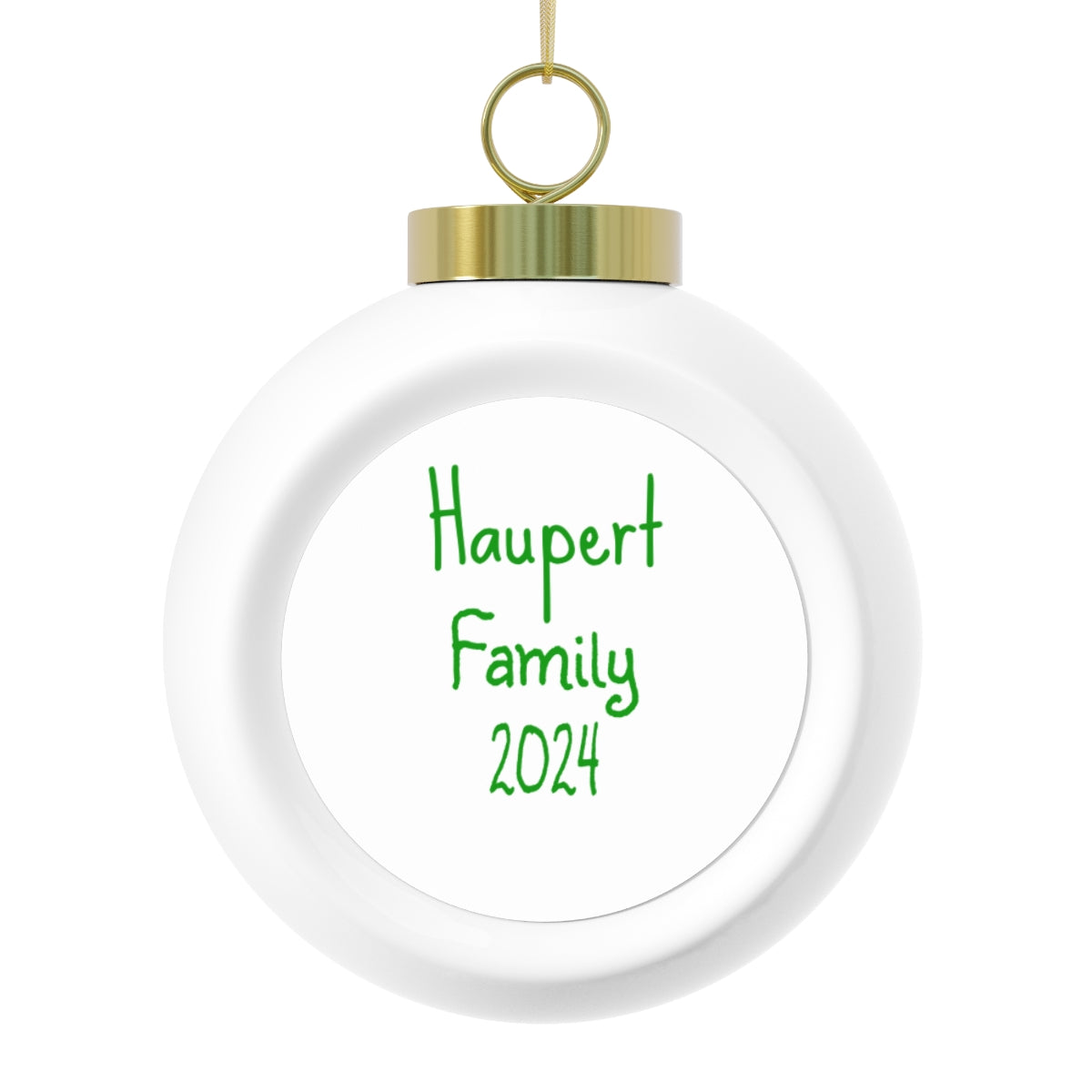 Personalized Holiday Ornament Name and Year Custom Christmas Ball Ornament