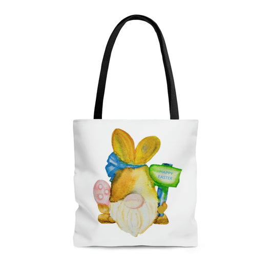 Wing Light Happy Easter Bunny Gnome AOP Tote Bag