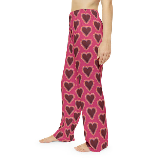 Wing Light Art Designs Valentine's Day Women's Pajama Pants