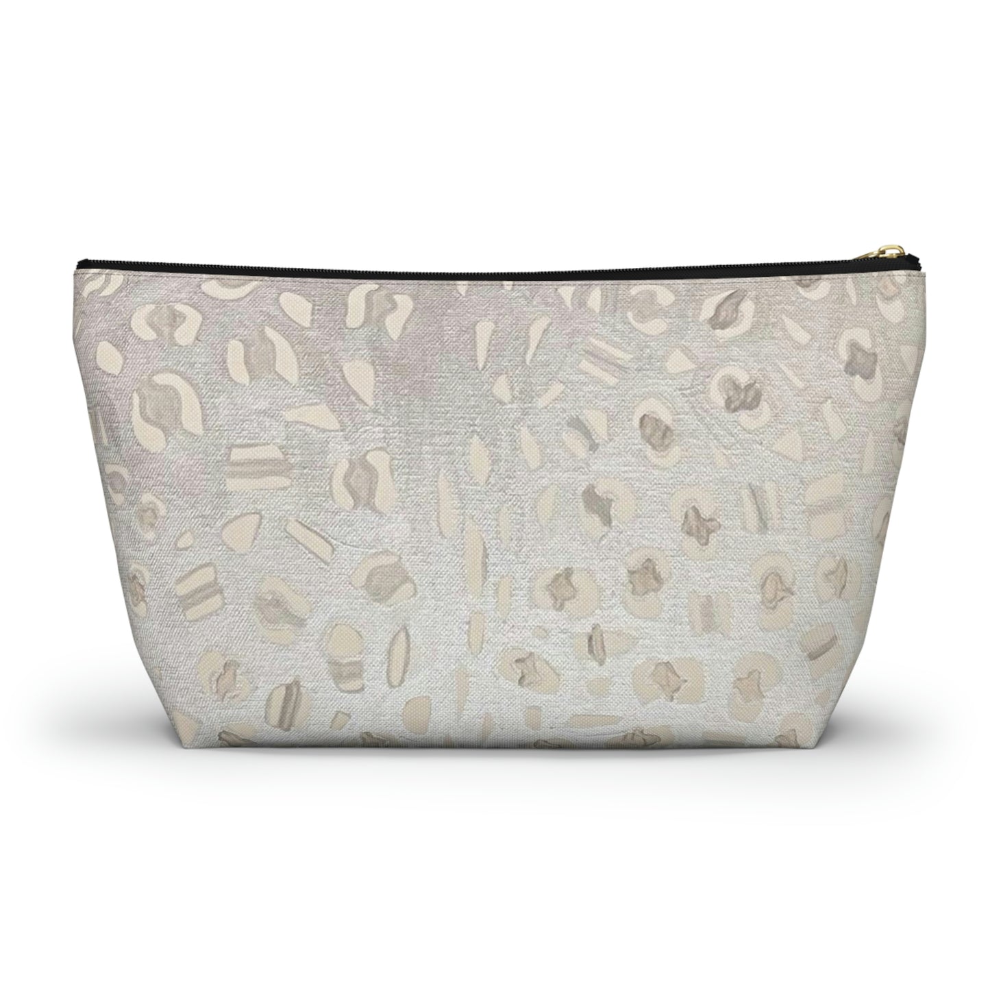 Wing Light Art Designs Silver Leopard Accessory Pouch w T-bottom