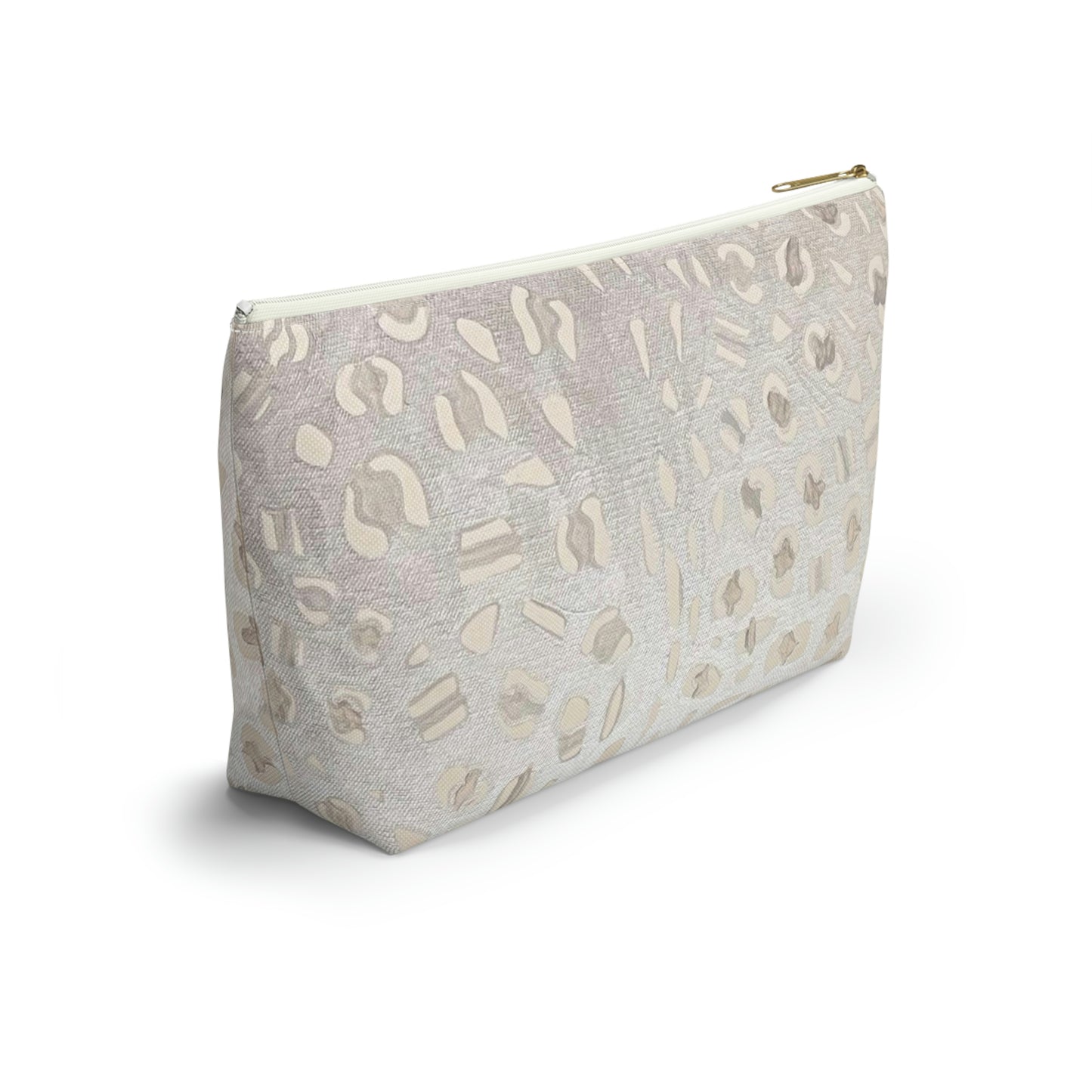 Wing Light Art Designs Silver Leopard Accessory Pouch w T-bottom