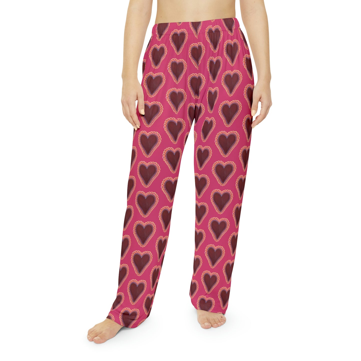 Wing Light Art Designs Valentine's Day Women's Pajama Pants