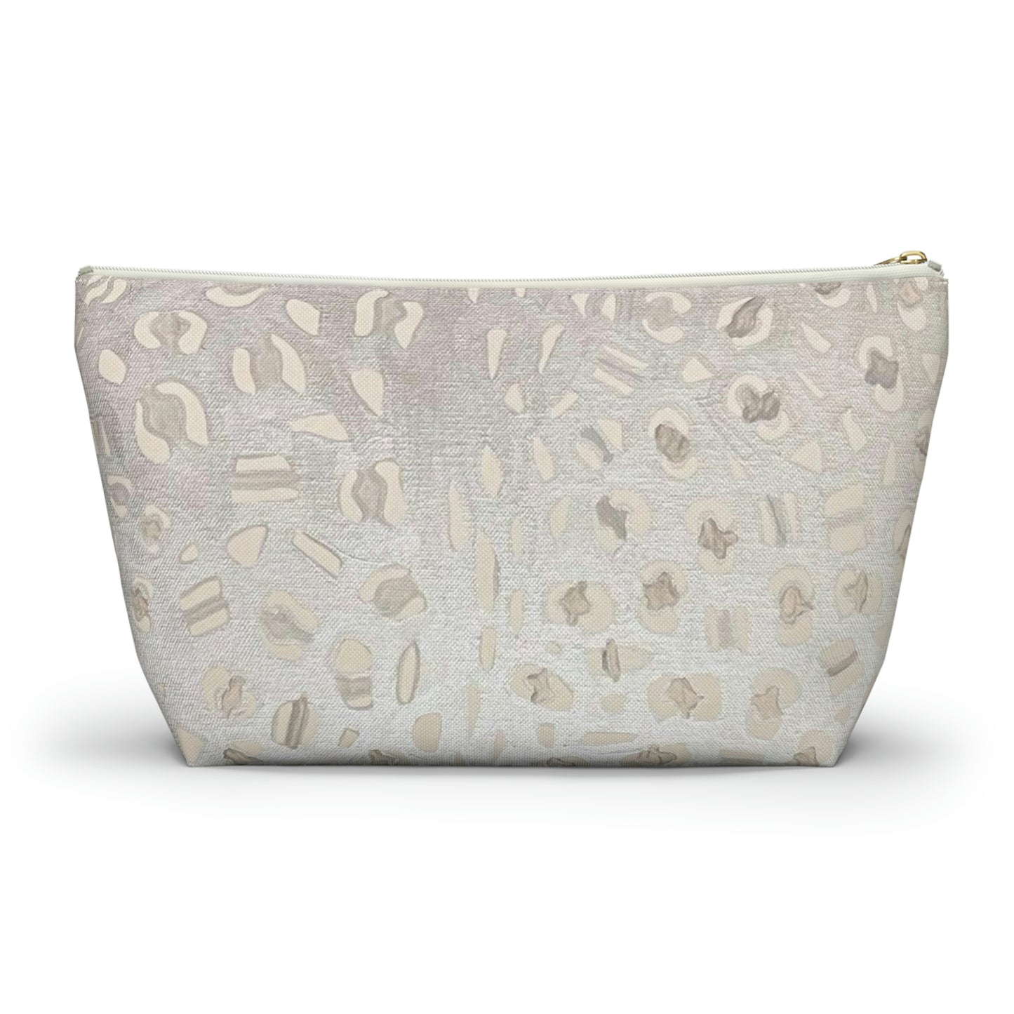 Wing Light Art Designs Silver Leopard Accessory Pouch w T-bottom