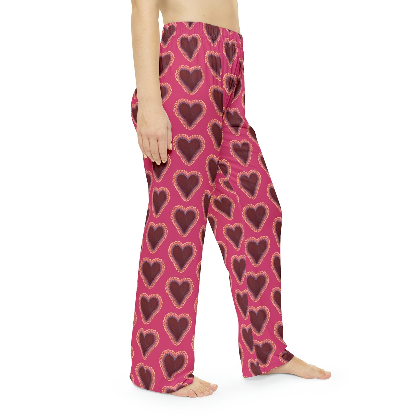 Wing Light Art Designs Valentine's Day Women's Pajama Pants